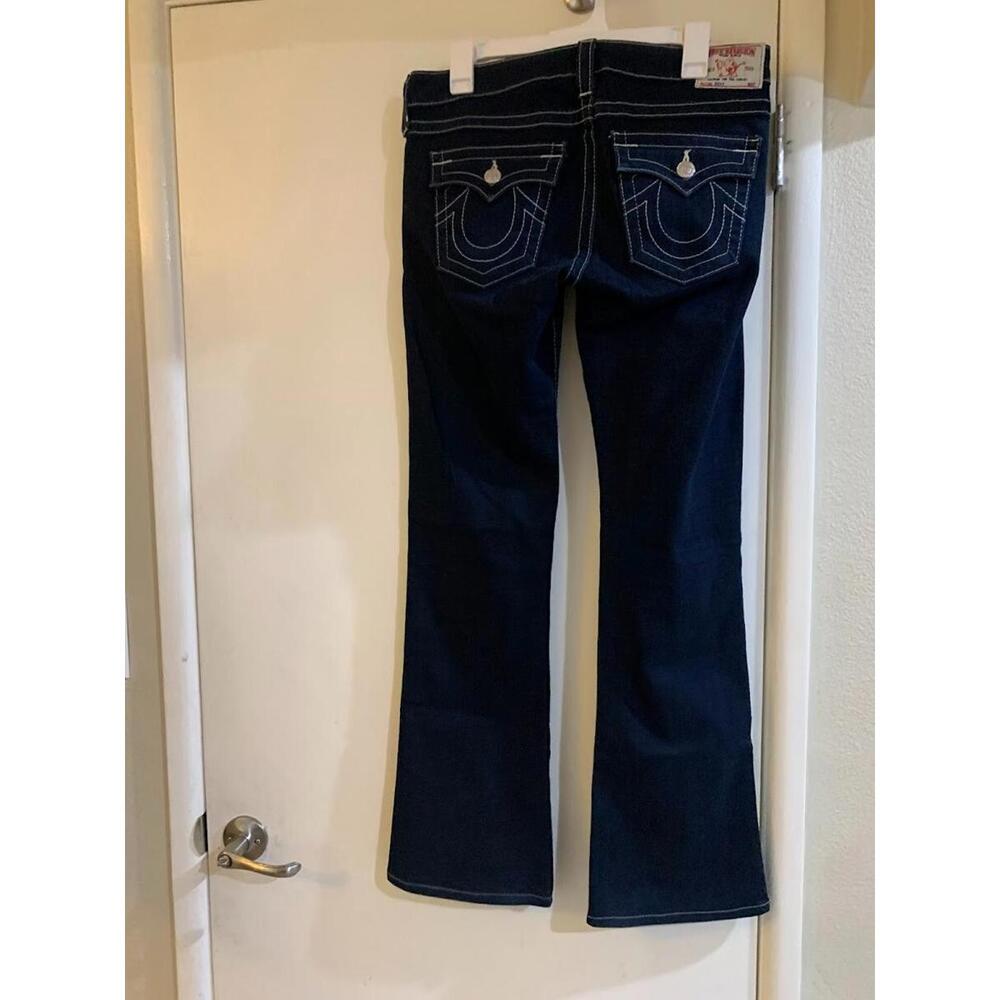True Religion Becky Big T Stitch Mid-Rise Bootcut Jeans Size